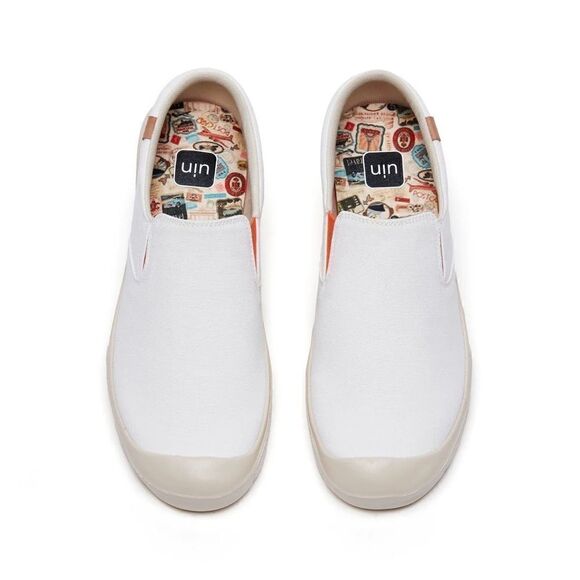 UIN Men\'s Sneakers Walking Casual Travel Shoes (Pure White Canvas Cadiz ) main image 8